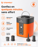 Gonfle & dégonfle en quelques minutes avec ETENWOLF Air 3