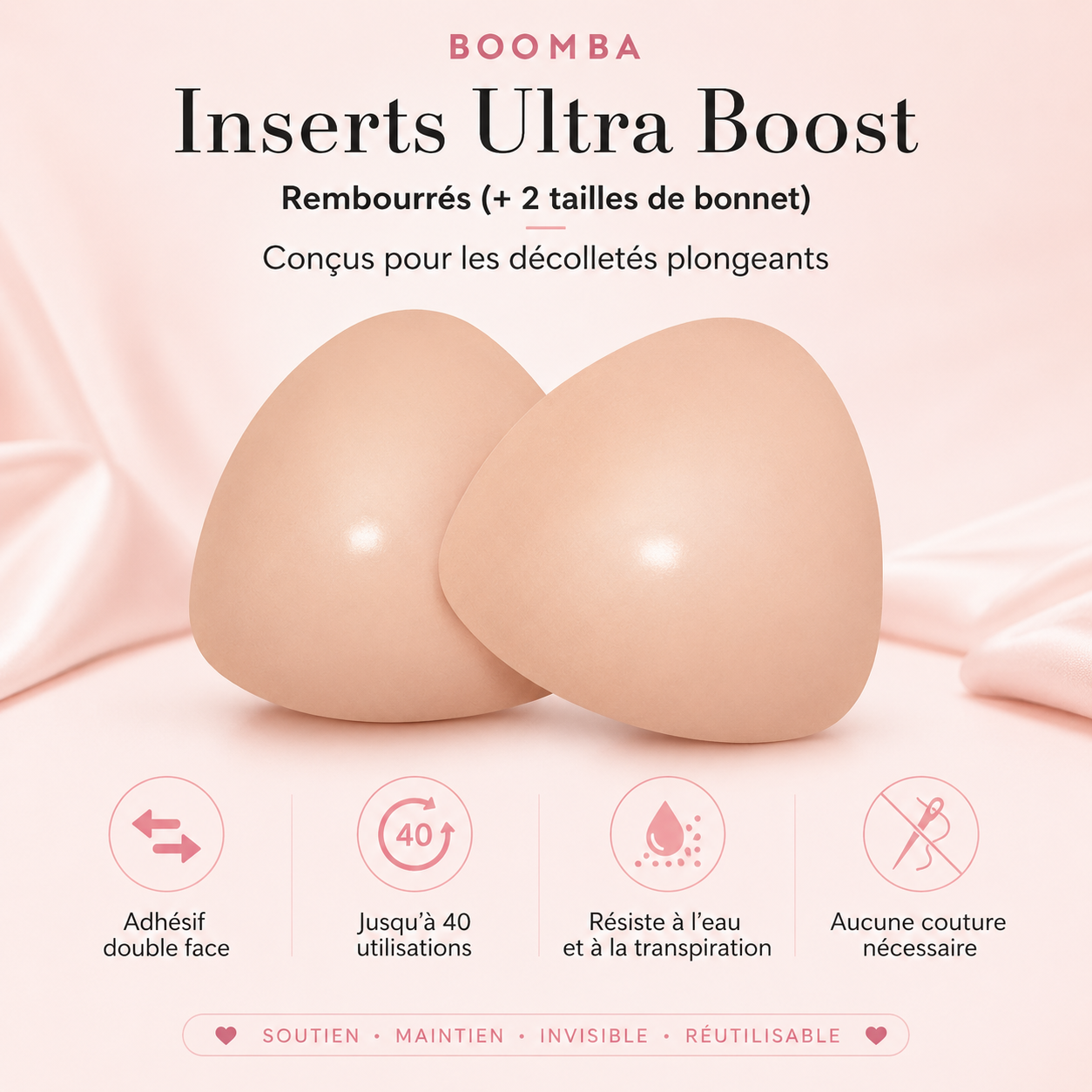 CurveBoost Inserts – Instant 2-Cup Lift, No Bra