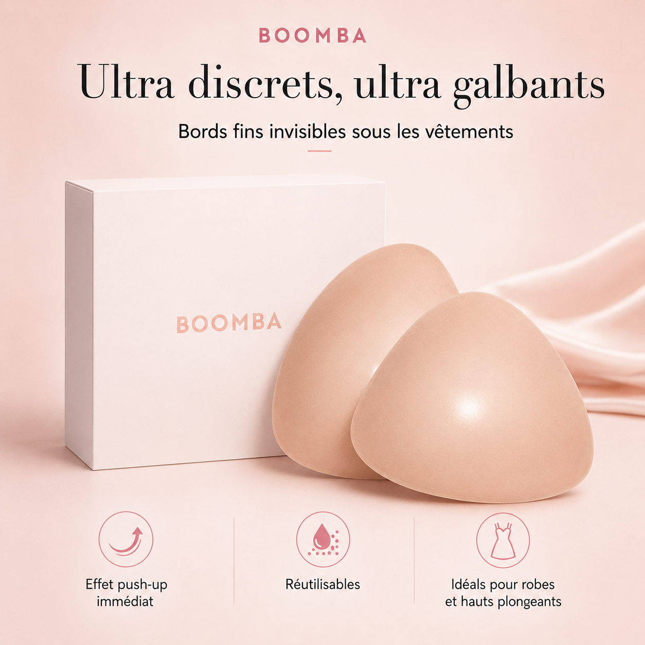 CurveBoost Inserts – Instant 2-Cup Lift, No Bra