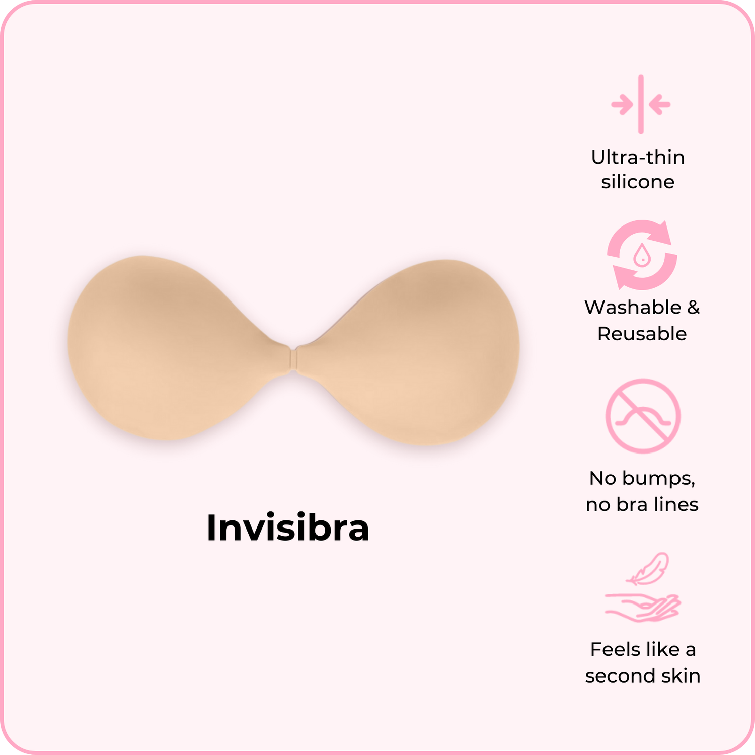 Invisibra soutien-gorge adhésif invisible - beige